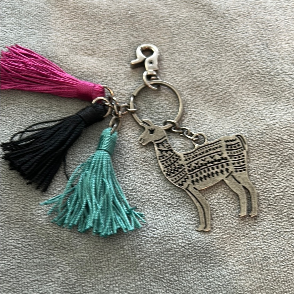 The Sak Camel Purse/Keys/Book Bag Charm with Tossels